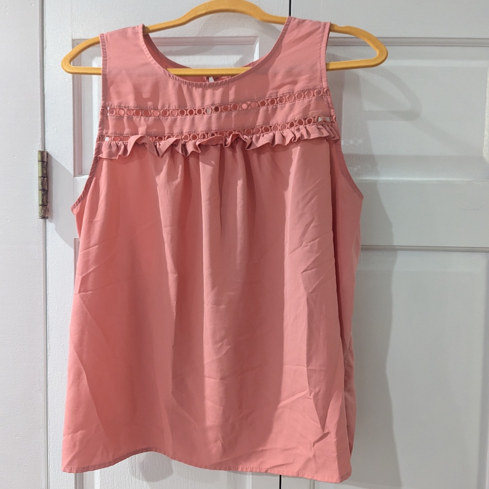 Merona Pink Ruffle Tank Top